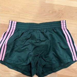 Edikted Green and Pink Women's Athletic Shorts